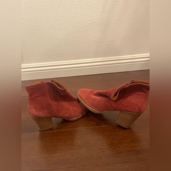 guc madewell 1937 Red Suede Ankle Boots size 7 - Picture 1 of 11